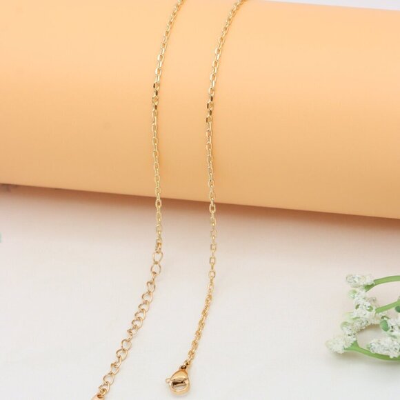 Elegant Rose Gold Necklace with Teardrop CZ Pendant, XPNL0407 - Picture 9 of 12